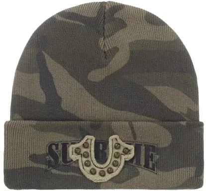 supreme-true-religion-beanie-fw25-olive-camo-front.webp
