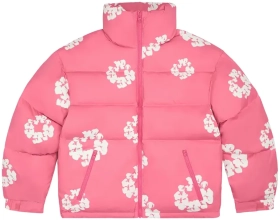 Denim Tears Cotton Wreath Puffer Jacket Pink