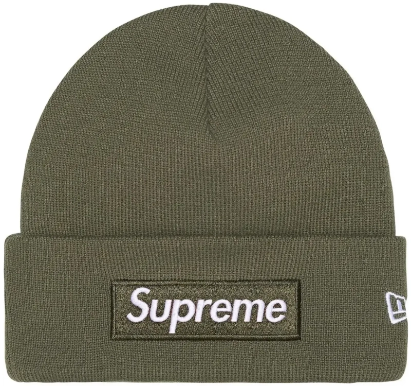 supreme-new-era-box-logo-beanie-fw25-light-olive-front.webp