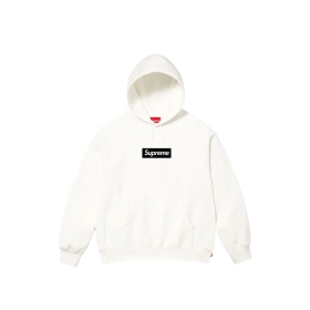 Supreme Paris Anniversary Box Logo Hoodie White